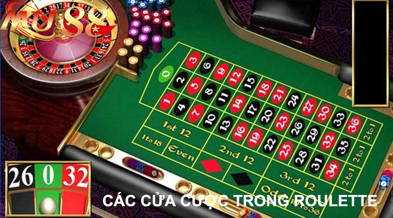 các cửa cược trong roulette